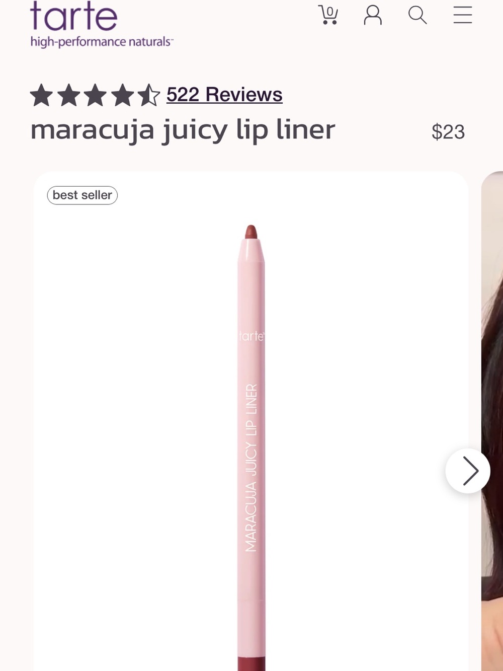 tarte Maracuja Juicy Lip Liner — Honeysuckle